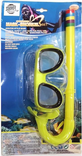 Summertiempo Kids Diving Mask with Snorkel Yellow