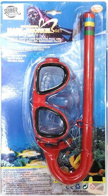 Summertiempo Kids' Diving Mask Set with Respirator Red