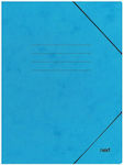 Next Folder Prespan with Rubber Band for Paper A4 Light Blue 10pcs