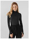 Women's Blouse Long Sleeve Turtleneck Black
