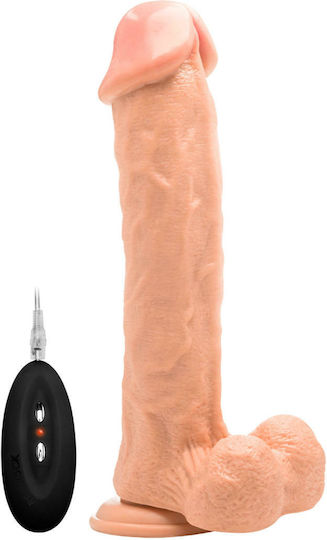 Shots RealRock Vibrating Realistic Cock With Scrotum Реалистичен Вибратор 30см Плът