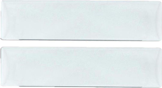 Autoline Car License Plate Glass Protectors Front - Back Plastic 52 x 12cm Transparent 2pcs