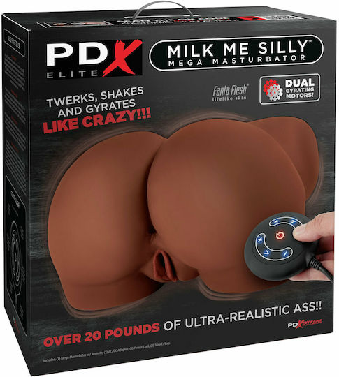 Pipedream PDX Elite Milk Me Silly Mega Мастурбатор Задник / Вагина с вибрация D-236576 Brown 1бр