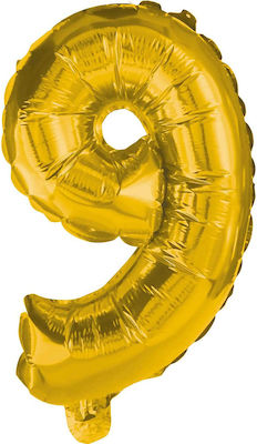 Ballon Folie Zahl Gold 10cm