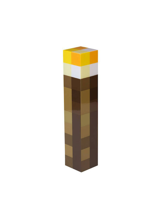 Kids Led Decorative Lamp Minecraft Brown 6x6x28cm