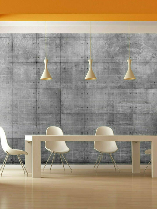 Wall Mural Steel Puzzle Fabric Silver 100x70cm