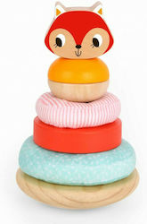 Tooky Toys Stacking Toy Πύργος Αλεπού made of Wood for 12++ Months