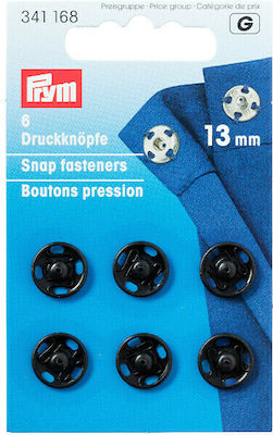 Prym Black Metal Stud Sewing Supply 6pcs 341168