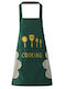 Cucina Impermeabil Șorț de Bucătărie cu Prosop Verde 71x67cm 1buc