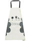 Cucina Impermeabil Șorț de Bucătărie cu Prosop Albă 71x67cm 1buc