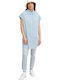 204 Women's Monochrome Short Sleeve Shirt Light Blue