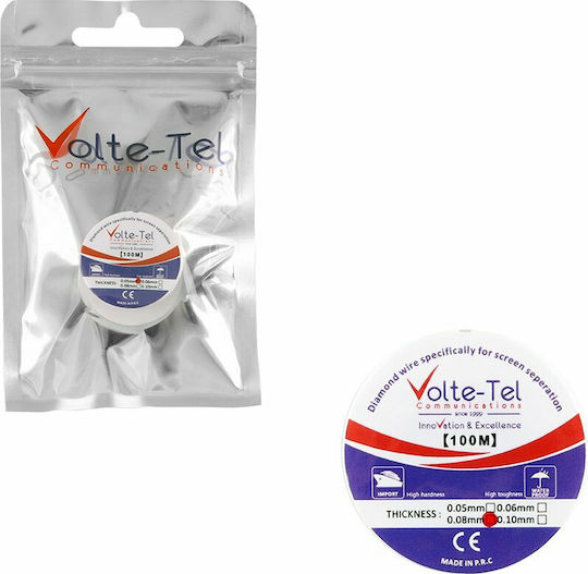 Volte-Tel Σύρμα 0.08mm 100m Διαχωριστής Οθονών για Service Κινητών