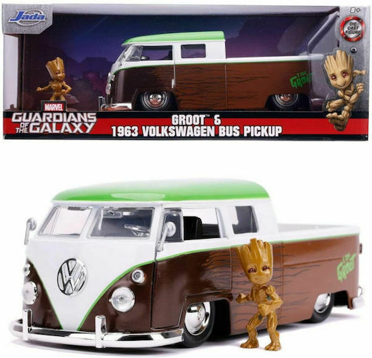 Jada Toys Marvel: Groot & 1963 Volkswagen Fahrzeug Actionfigur im Maßstab 1:24