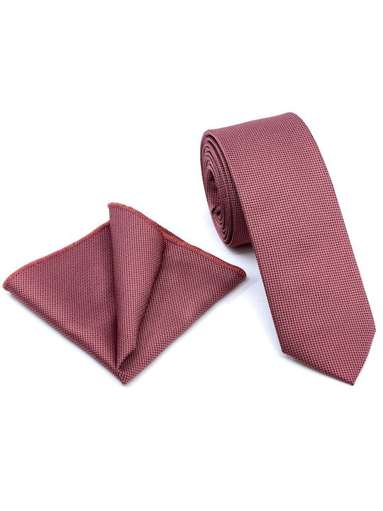 Legend Accessories Herren Krawatten Set Monochrom in Rosa Farbe