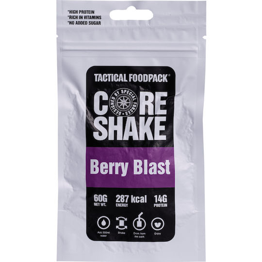 Tactical Foodpack Core Shake Berry Blast Έτοιμο Γεύμα με Smoothies & Ροφήματα 287kcal 60gr - 8 Έτη