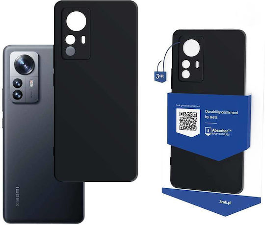 3MK Matt Back Cover Σιλικόνης Μαύρο (Xiaomi 12 Pro)