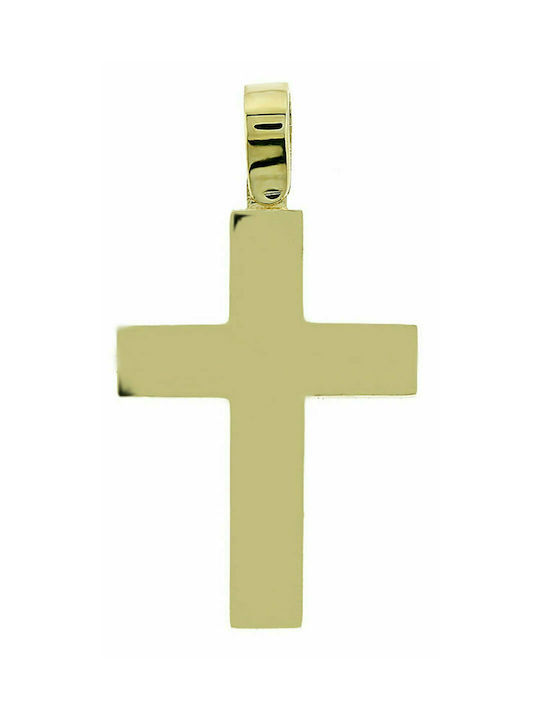 Mertzios.gr Gold Cross 14K Double Sided