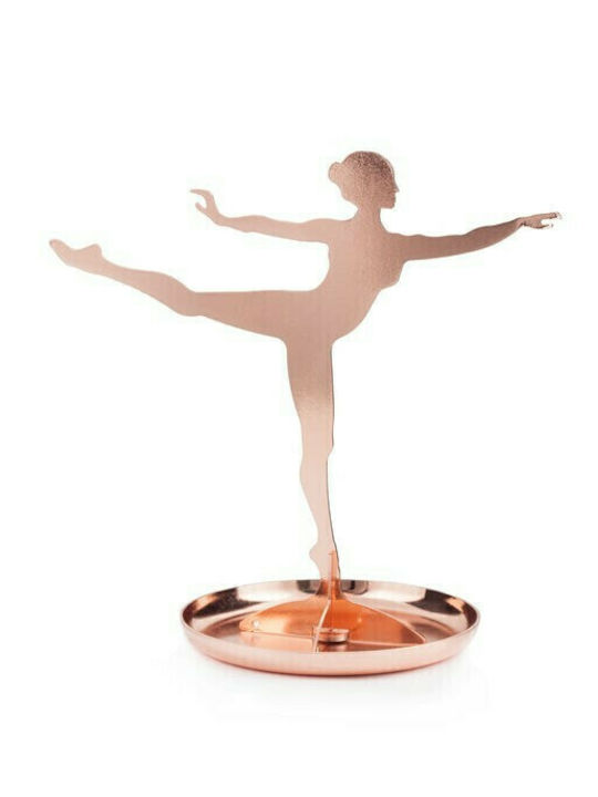 Kikkerland Ballerina Σταντ Κοσμημάτων Μεταλλικό Χάλκινο 10.2x17.8x18cm