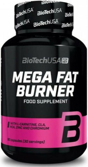 Biotech USA For Her Mega Burner with L-carnitine, CLA, HCA, Zinc & Chromium 90 capace