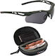Swiss Eye Shooting Glasses Attac Set of 3 Lenses with Anti-Scratch Coating, Anti-Glare & UV Protection Black