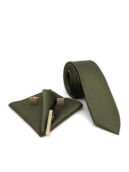 Legend Accessories Σετ Ανδρικής Γραβάτας Συνθετική Μονόχρωμη σε Πράσινο Χρώμα Legend Accessories Σετ Ανδρικής Γραβάτας Συνθετική Μονόχρωμη σε Πράσινο Χρώμα