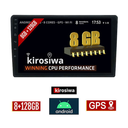 Kirosiwa Ηχοσύστημα Αυτοκινήτου για Seat Exeo 2008-2013 (Bluetooth/USB/AUX/WiFi/GPS) με Οθόνη Αφής 9"