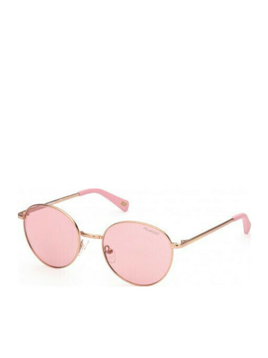 Skechers Women's Sunglasses with Rose Gold Metal Frame and Pink Lens SE6110 29S