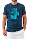 Head Padel Wap Bold Herren Sport T-Shirt Kurzarm Marineblau