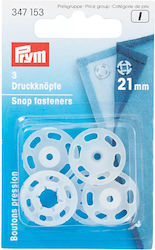 Prym Transparent Plastic Stud Sewing Supply 6pcs 347153