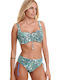 Bikini-Set Blumen Türkis