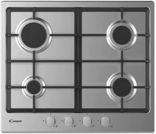 Candy CHG6BRX Plită pe Gaz Autonom Inox 59.5x51εκ. Argintiu