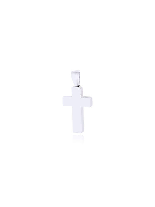 Skaras Jewels Men's White Gold Cross 14K