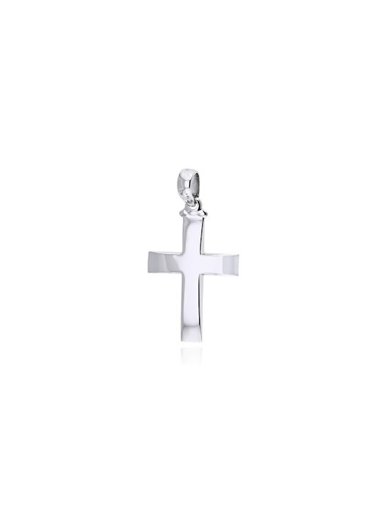 Skaras Jewels Men's White Gold Cross 14K