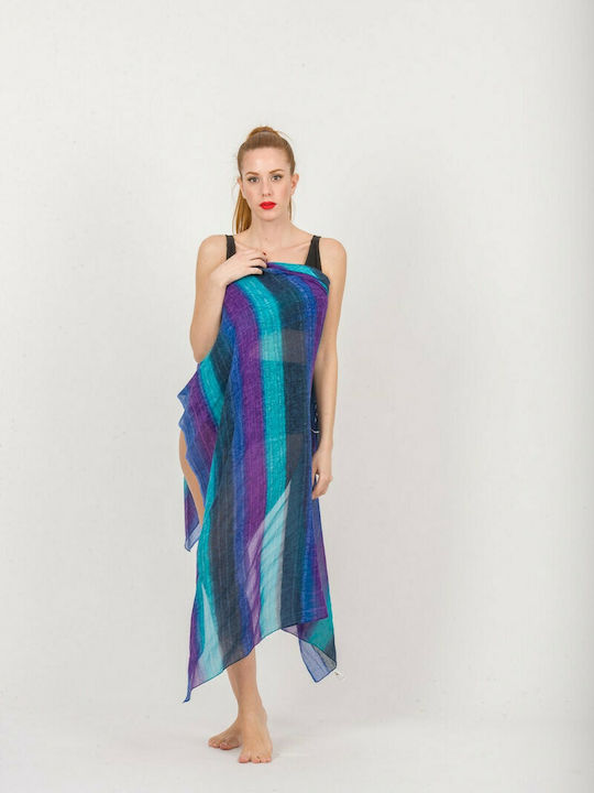 Rima Beachwear Striped Pareo Striped Blue 180x110cm