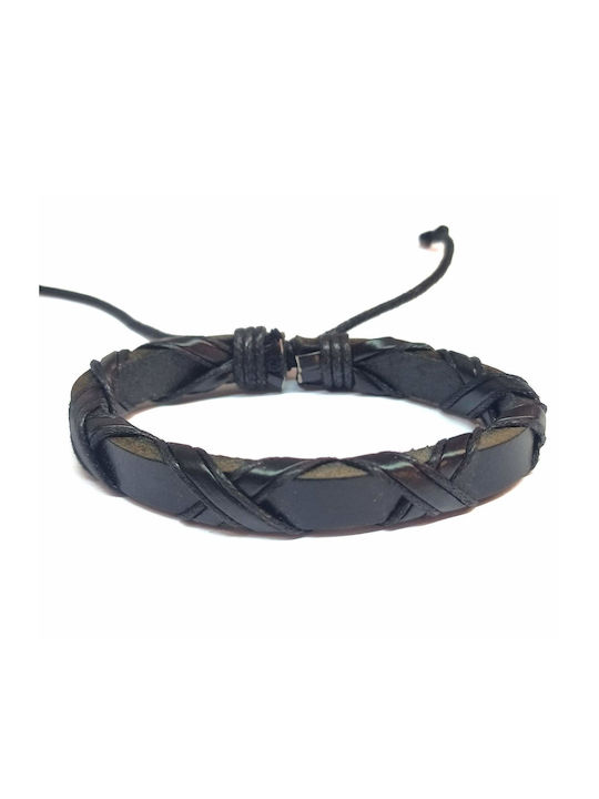 Herren Lederarmband schwarz