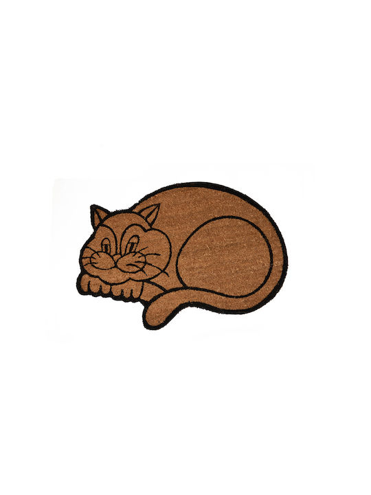 πατάκι σχήμα γάτας κοκοφοίνικας υπόστρωμα pvc 45Χ75