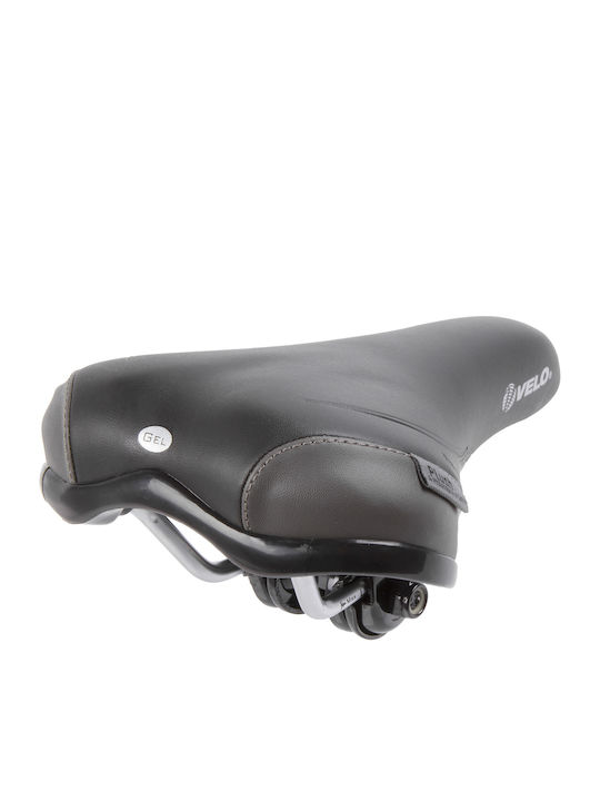 Velo Junior Gel Bicycle Saddle Black With Gel 226 x 150 Mm