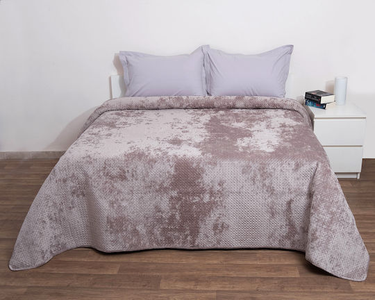 Anna Riska Verona Κουβερλί Μονό Microfiber Γκρι 160x220cm