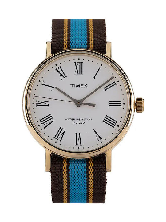 Timex Weekender Fairfield Ανδρικό Ρολόι 37mm Μπαταρίας με Υφασμάτινο Λουράκι