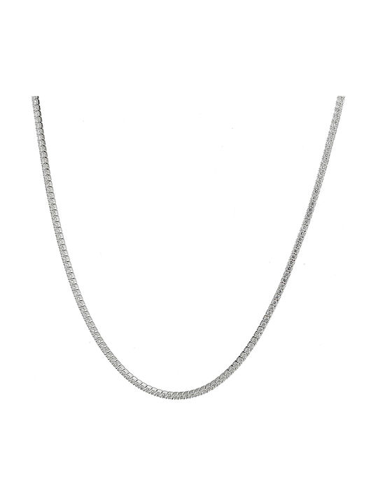 Oxzen Necklace from Silver with Zircon