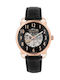 Trussardi T-City Ανδρικό Ρολόι 40mm Αυτόματο με Μαύρο Δερμάτινο Λουράκι