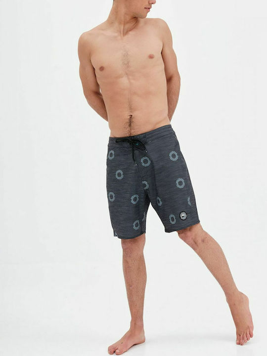 Men's Swimwear Bermuda Black with Prints