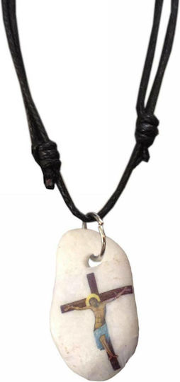 Kostibas Fashion Jesus Necklace Black