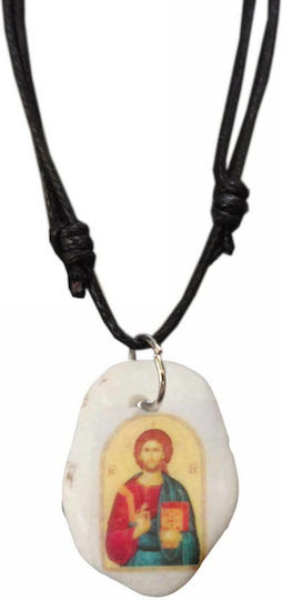 Kostibas Fashion Jesus Necklace Black