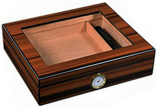 Holz Schaukasten Zigarrenbefeuchter 20 mit Hygrometer 26cmx22cmx6.5cmcm