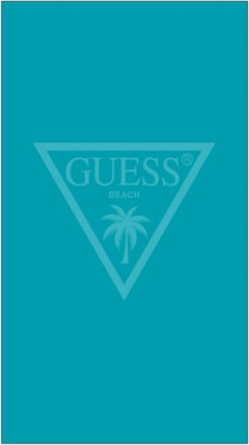 Guess Prosop de Plajă Bumbac Vibrant Blue 180x100cm.