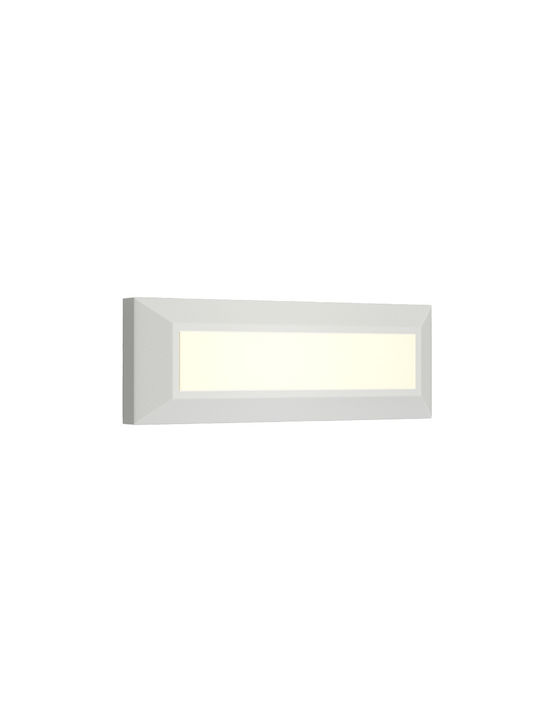 Inlight Willoughby Στεγανή Επιτοίχια Πλαφονιέρα Εξωτερικού Χώρου με Ενσωματωμένο LED σε Λευκό Χρώμα