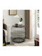 Round Side Table Muller Wooden Black / Walnut M35xW35xH47cm GP030-0038