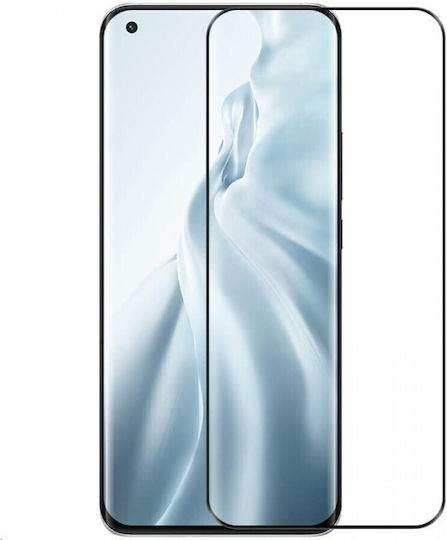 5D 0.3mm Adeziv complet Full Face Tempered Glass Negru (Poco F3) MA79640T-5D-BK
