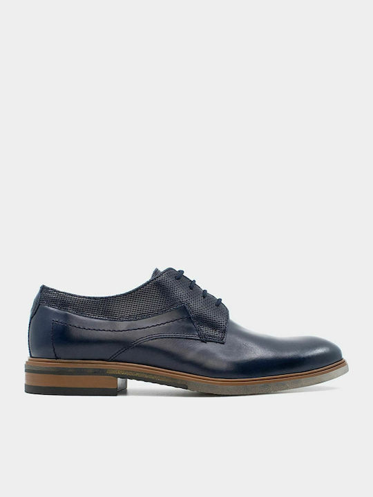 Leder Herren Freizeitschuhe Blau